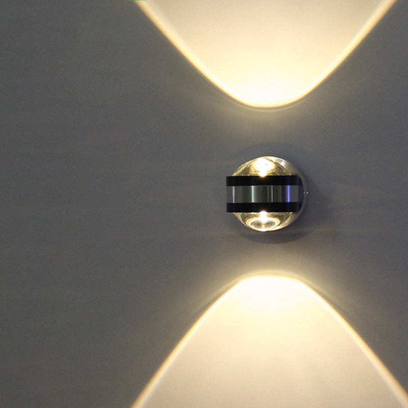 Aluminum Crystal Ball Hallway Wall Lamp