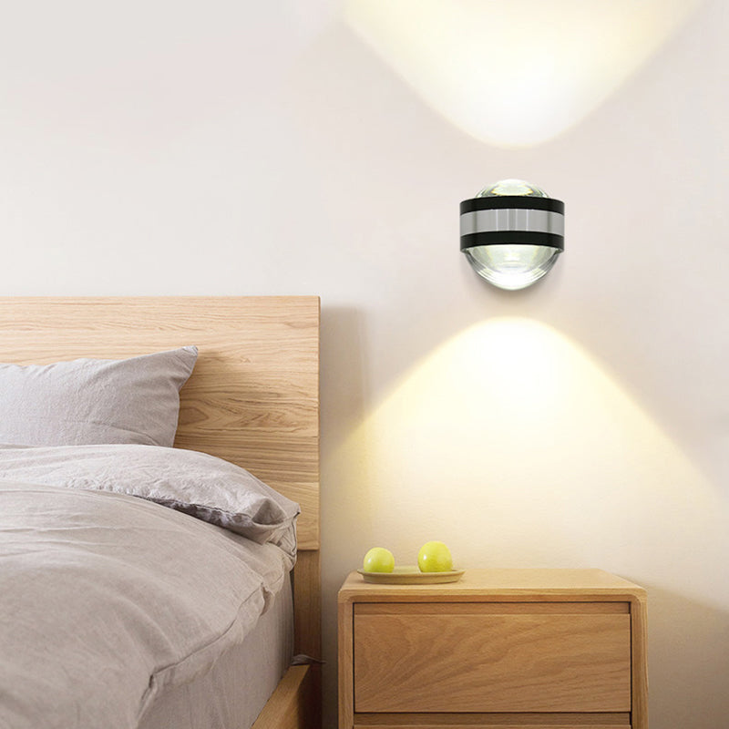 Aluminum Crystal Ball Hallway Wall Lamp
