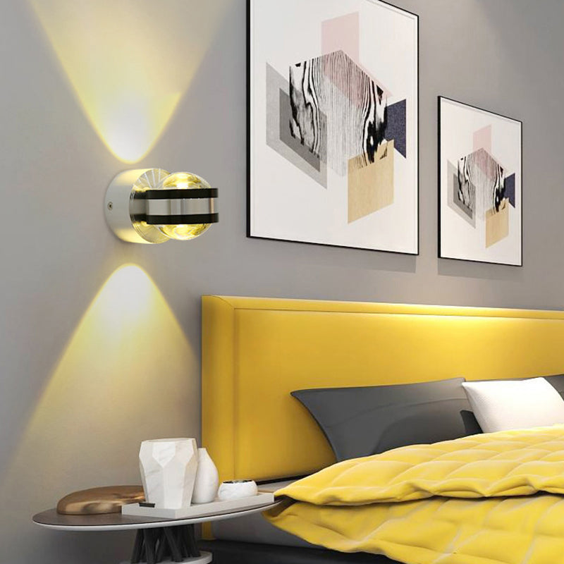 Aluminum Crystal Ball Hallway Wall Lamp