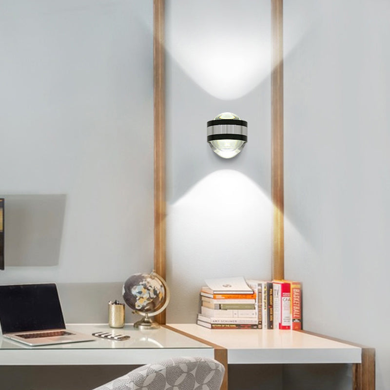 Aluminum Crystal Ball Hallway Wall Lamp