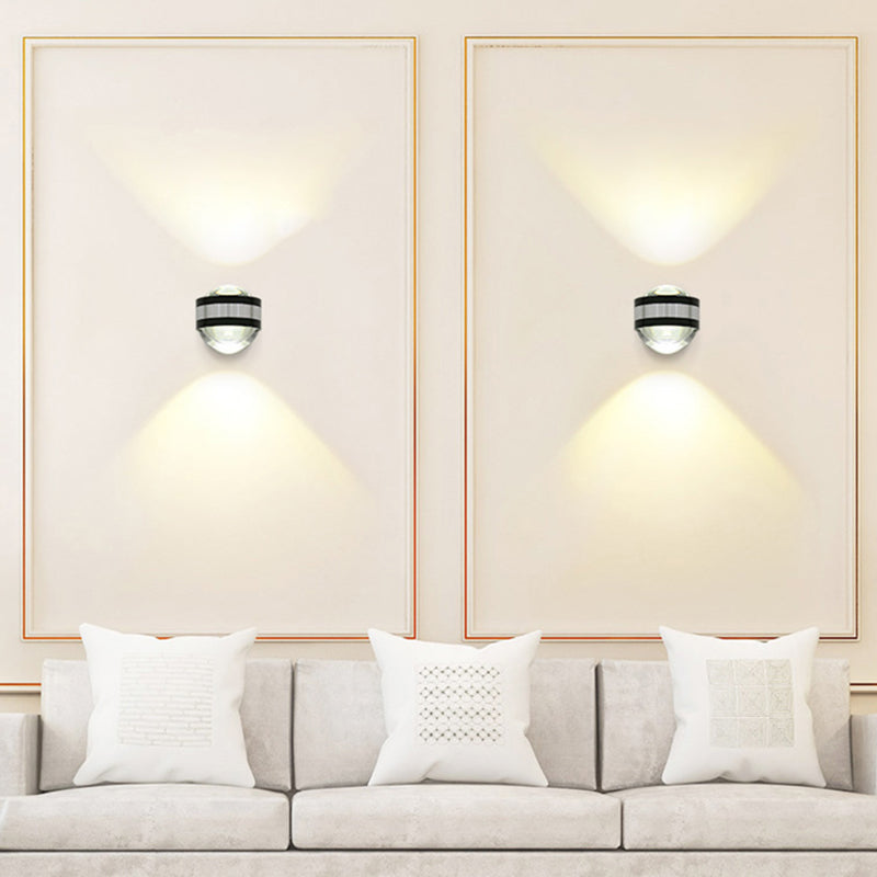 Aluminum Crystal Ball Hallway Wall Lamp