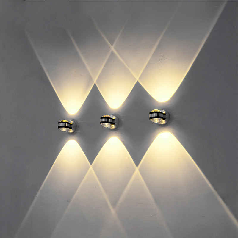 Aluminum Crystal Ball Hallway Wall Lamp