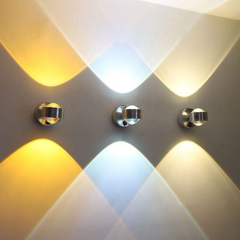 Aluminum Crystal Ball Hallway Wall Lamp