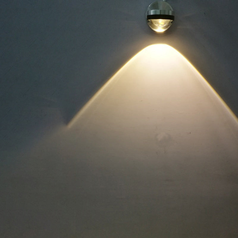 Aluminum Crystal Ball Hallway Wall Lamp