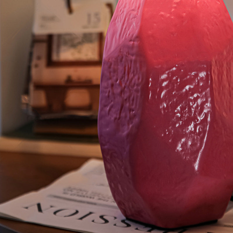 Ceramic Fabric Cylinder Geometric Table Lamp