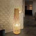 Handmade Weaving Bamboo Column Floor Lamp