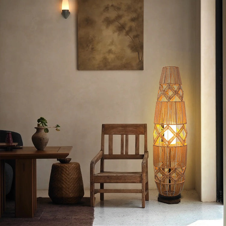 Handmade Weaving Floor Lamp