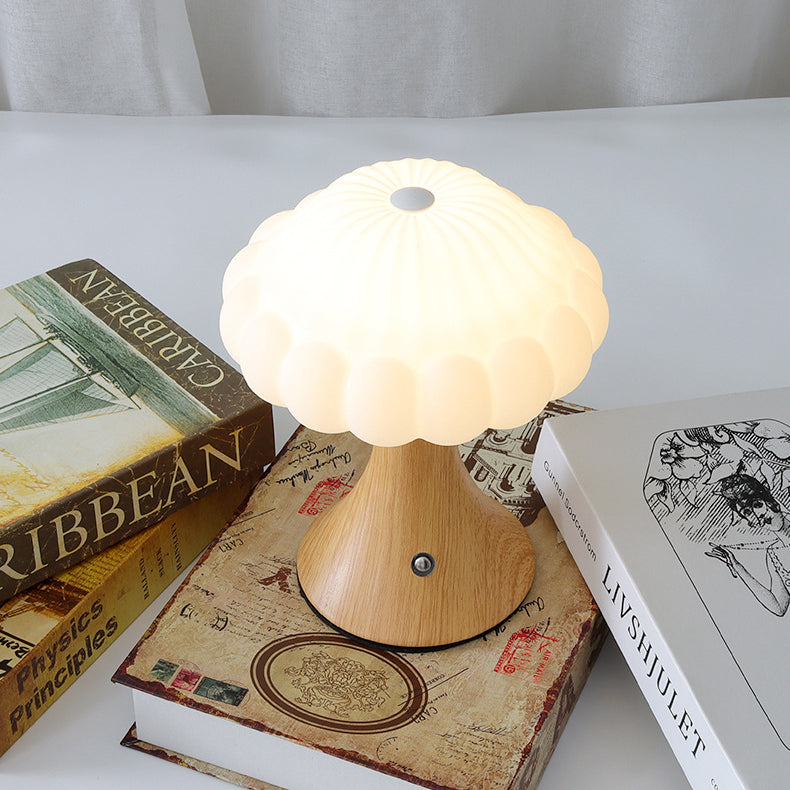 Rechargeable Iron Acrylic Mushroom Table Lamp