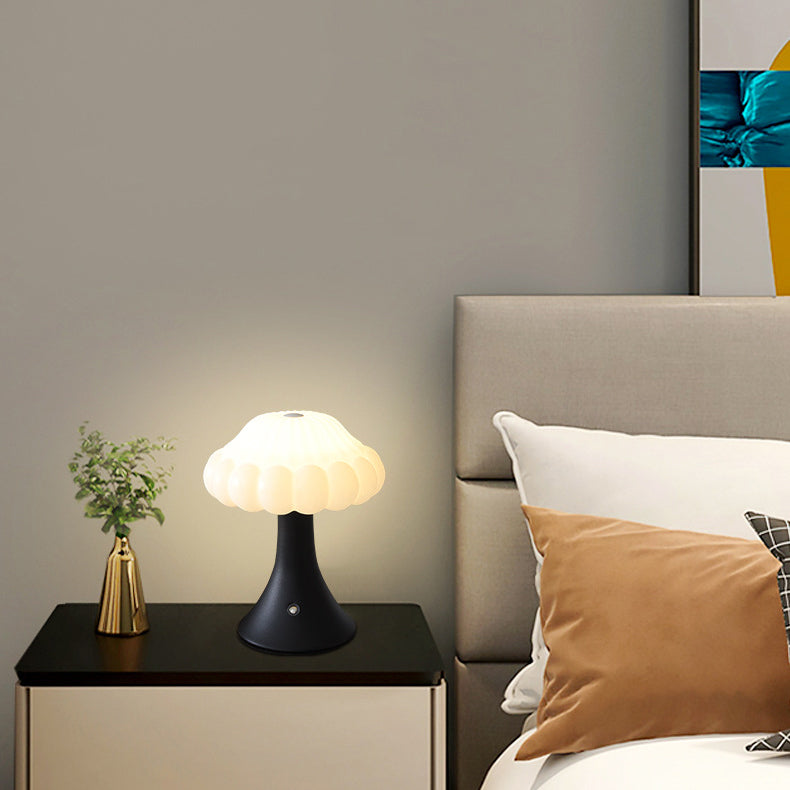 Rechargeable Iron Acrylic Mushroom Table Lamp