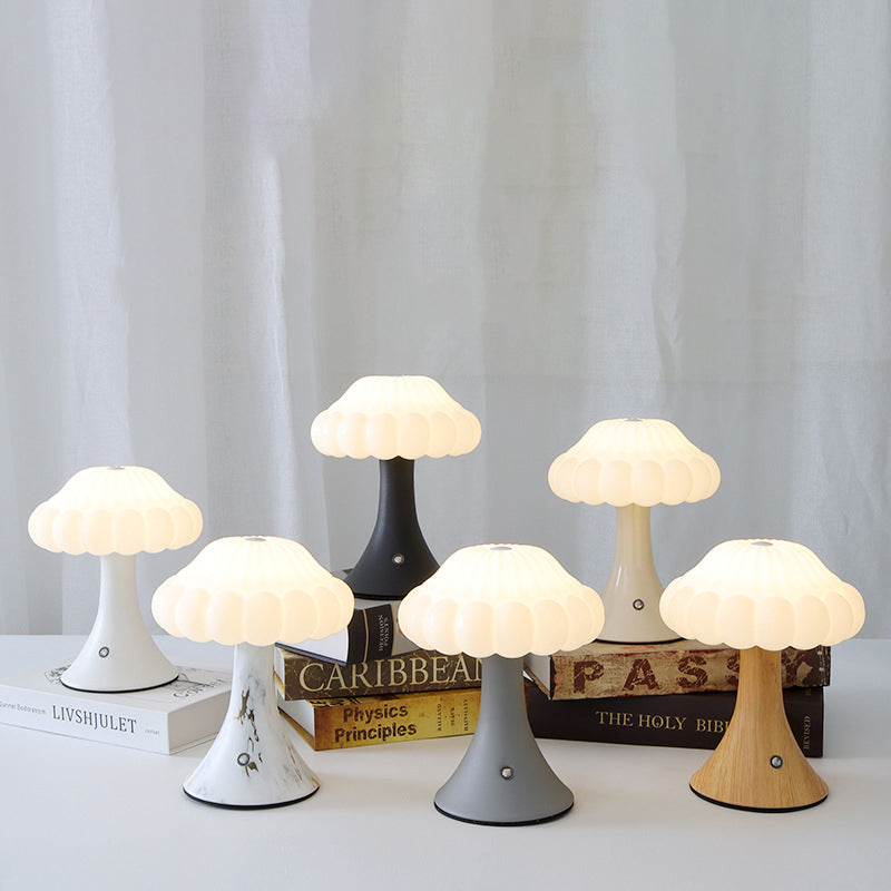 Rechargeable Iron Acrylic Mushroom Table Lamp