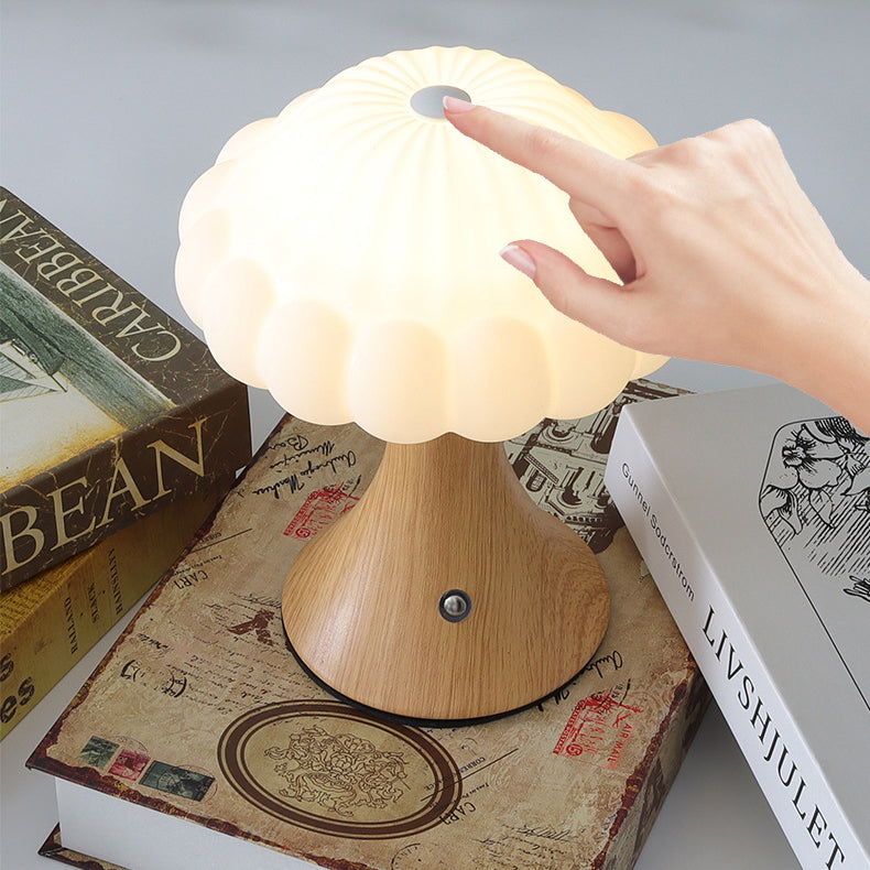 Rechargeable Iron Acrylic Mushroom Table Lamp