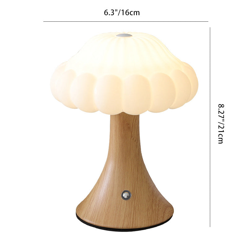 Rechargeable Iron Acrylic Mushroom Table Lamp