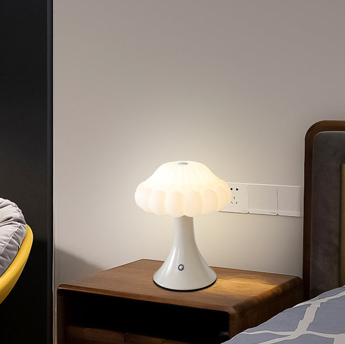 Rechargeable Iron Acrylic Mushroom Table Lamp
