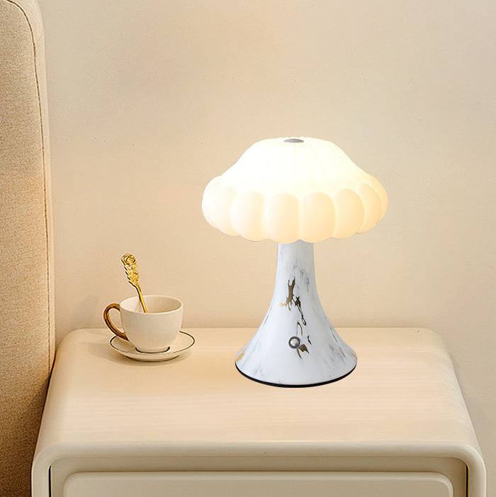 Rechargeable Iron Acrylic Mushroom Table Lamp
