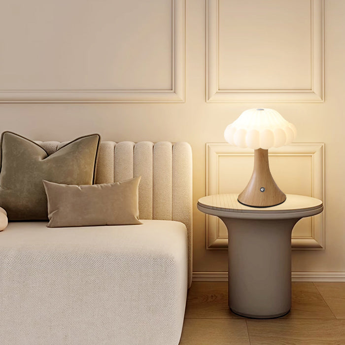 Rechargeable Iron Acrylic Mushroom Table Lamp