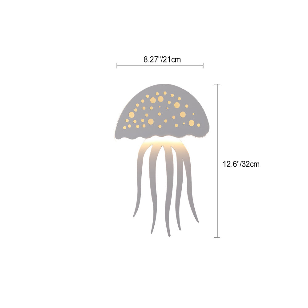 Iron Acrylic Jellyfish Bedroom Wall Lamp