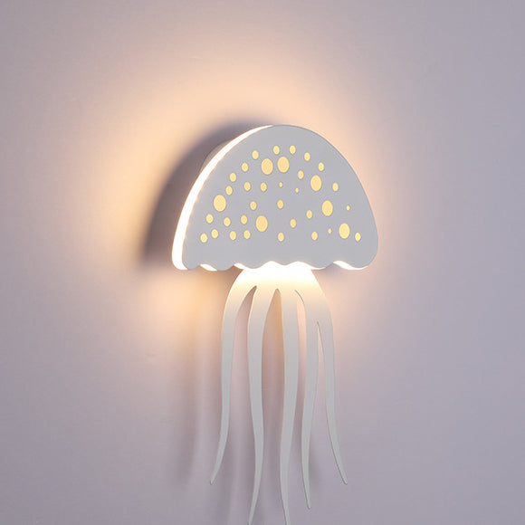 Iron Acrylic Jellyfish Bedroom Wall Lamp