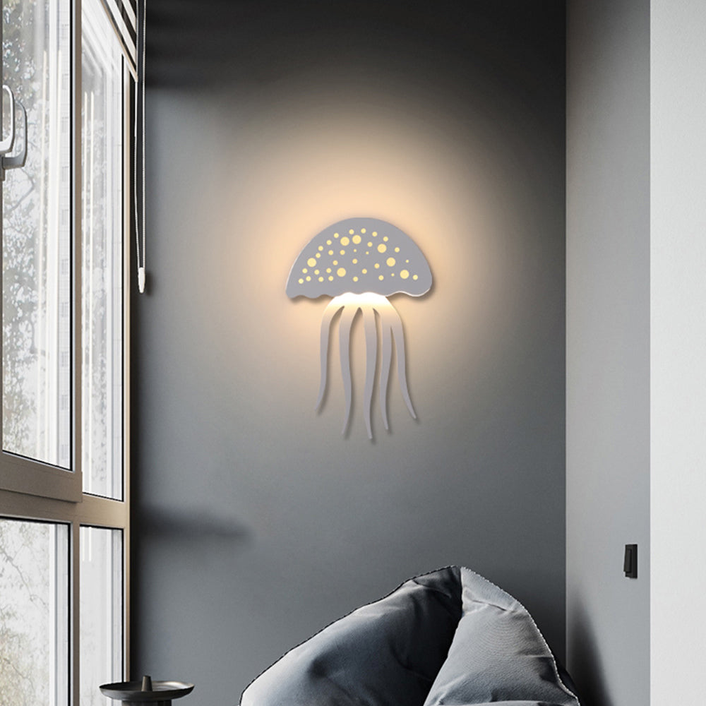 Iron Acrylic Jellyfish Bedroom Wall Lamp