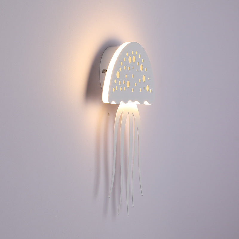Iron Acrylic Jellyfish Bedroom Wall Lamp
