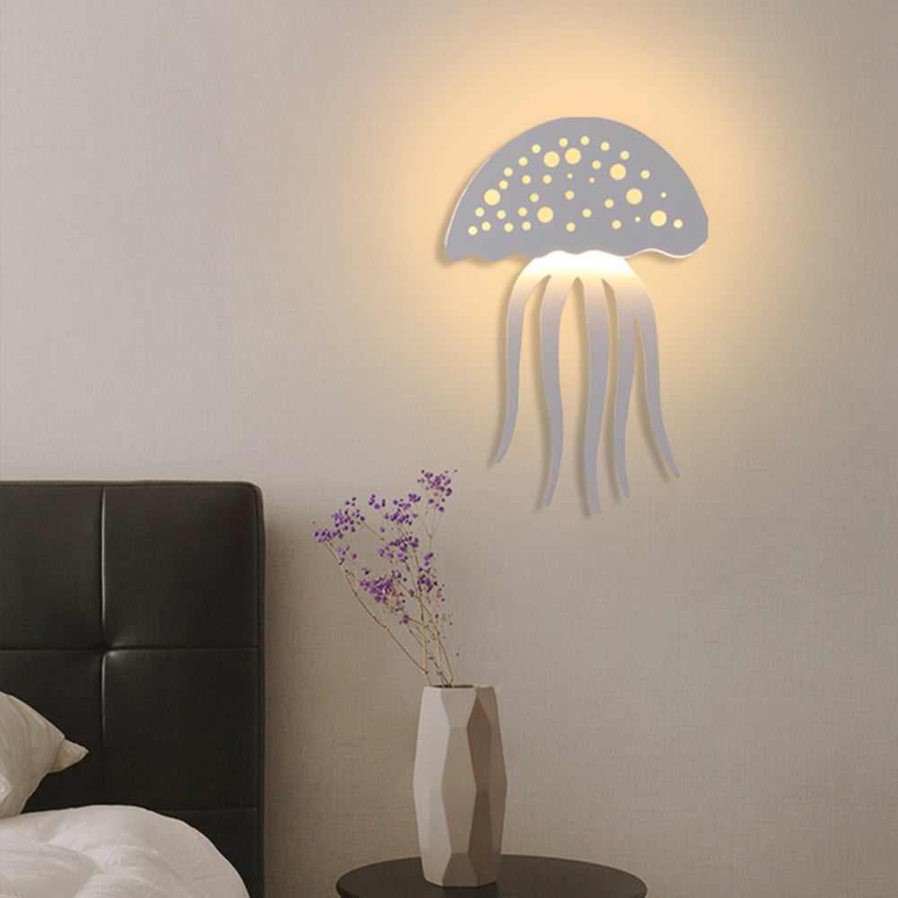Iron Acrylic Jellyfish Bedroom Wall Lamp