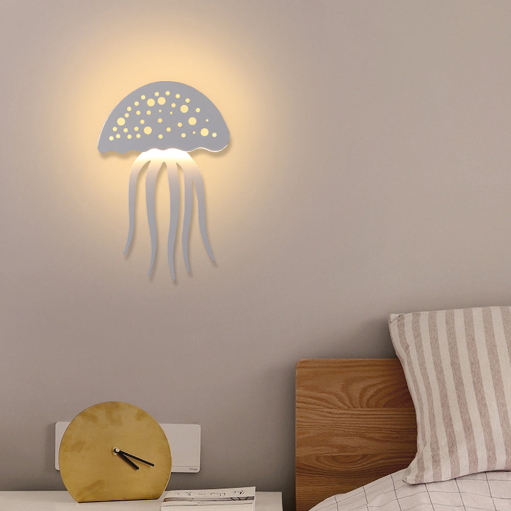 Iron Acrylic Jellyfish Bedroom Wall Lamp