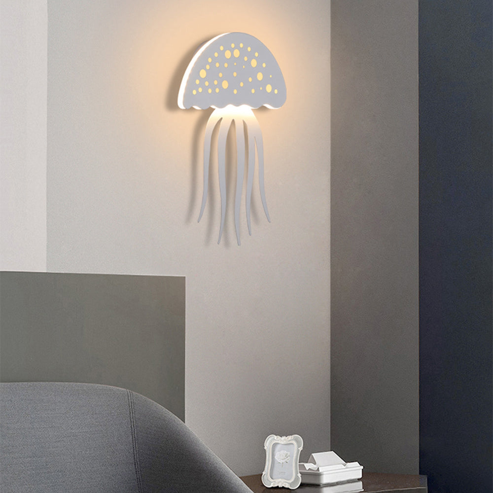 Iron Acrylic Jellyfish Bedroom Wall Lamp