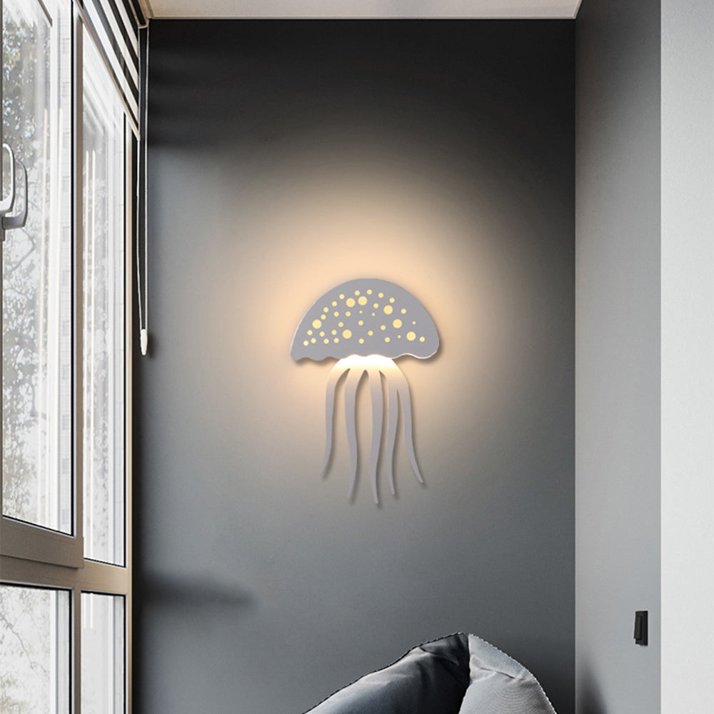Iron Acrylic Jellyfish Bedroom Wall Lamp