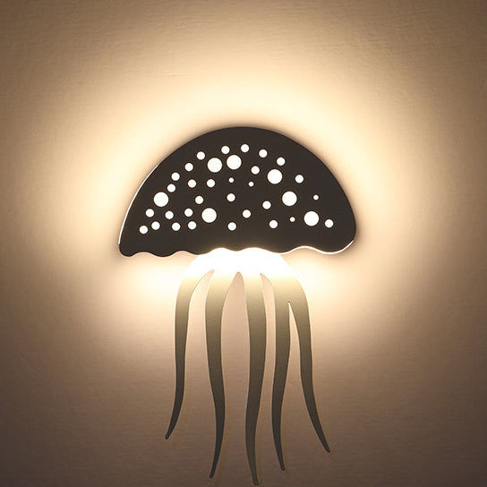 Iron Acrylic Jellyfish Bedroom Wall Lamp