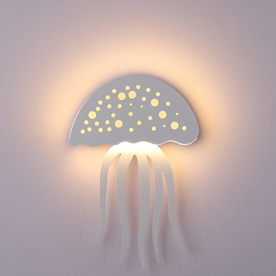 Iron Acrylic Jellyfish Bedroom Wall Lamp
