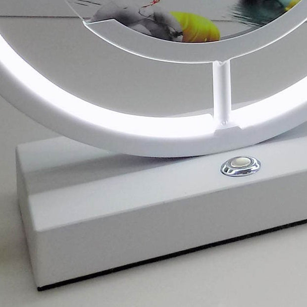 Rechargeable Metal Acrylic Round Table Lamp
