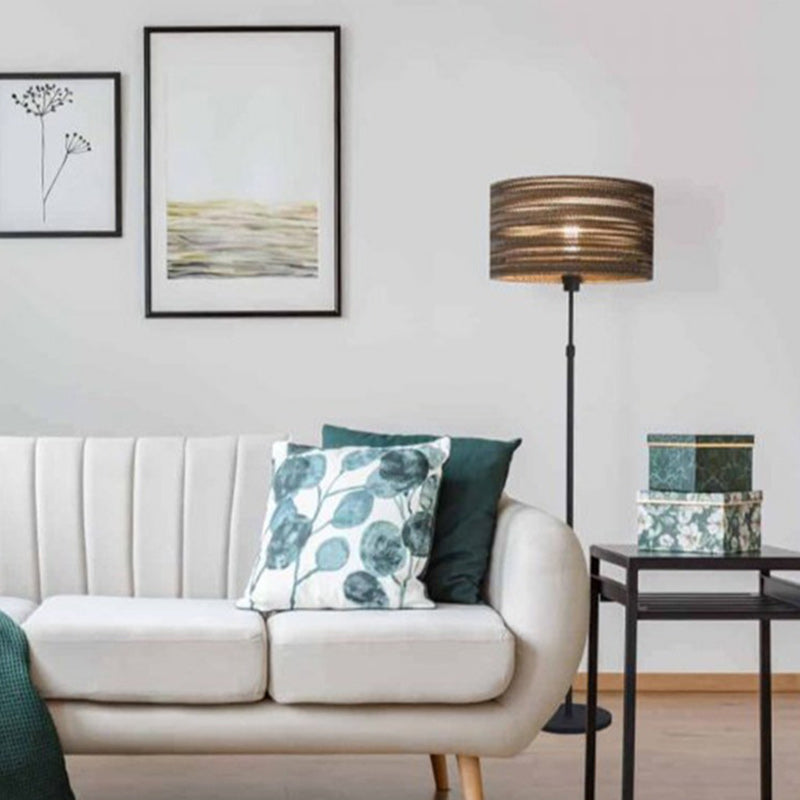 Corrugated Cardboard Floor Lamp