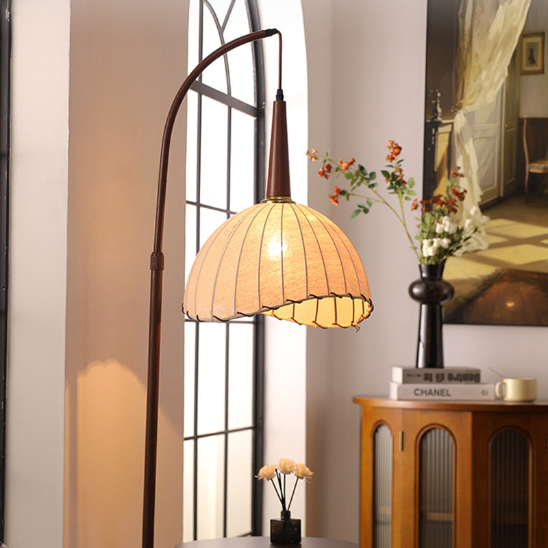 Contemporary Retro Wood Iron Floor Lamp