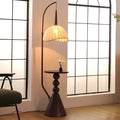 Contemporary Retro Wood Iron Floor Lamp