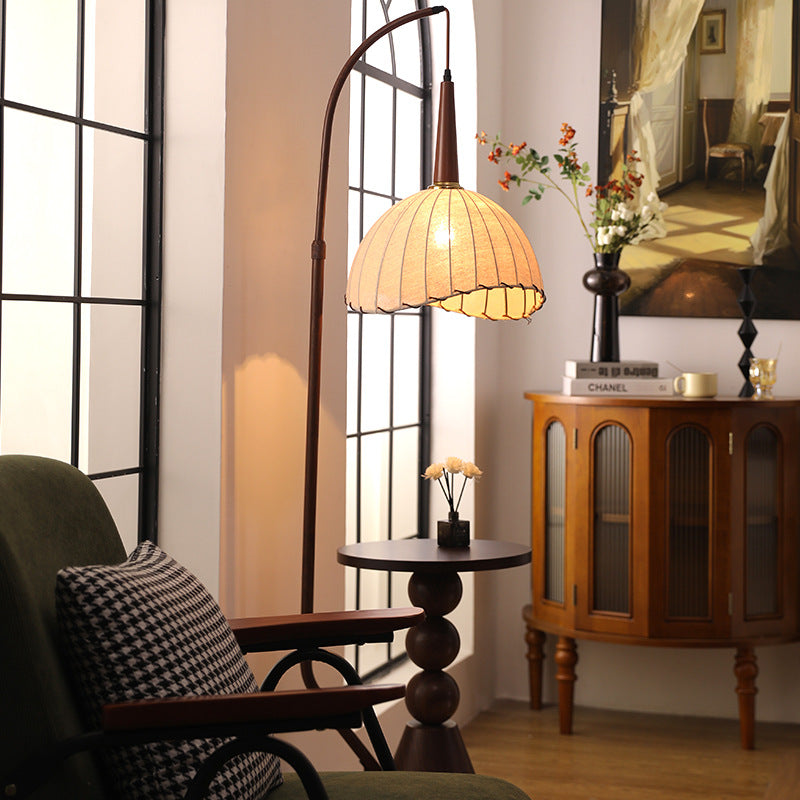 Contemporary Retro Wood Iron Floor Lamp