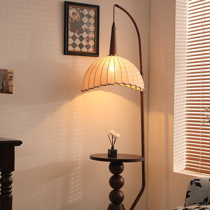 Contemporary Retro Wood Iron Floor Lamp