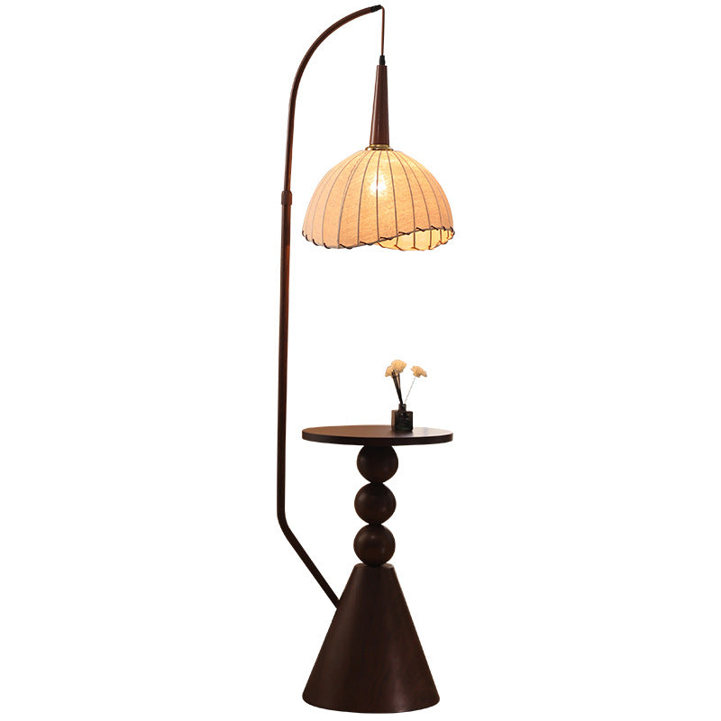 Contemporary Retro Wood Iron Floor Lamp