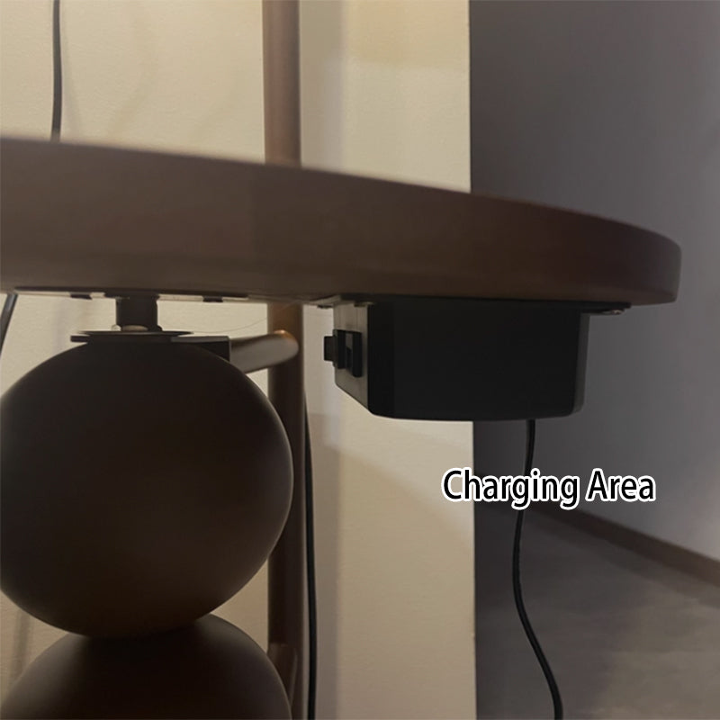 Contemporary Retro Wood Iron Floor Lamp