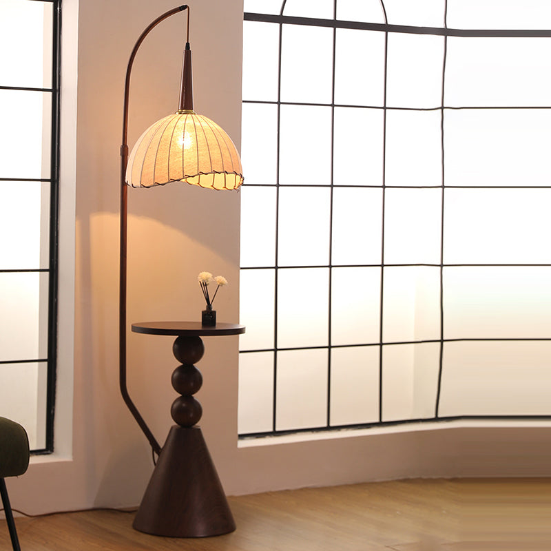 Contemporary Retro Wood Iron Floor Lamp
