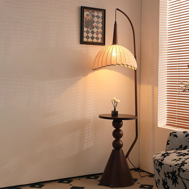 Contemporary Retro Wood Iron Floor Lamp