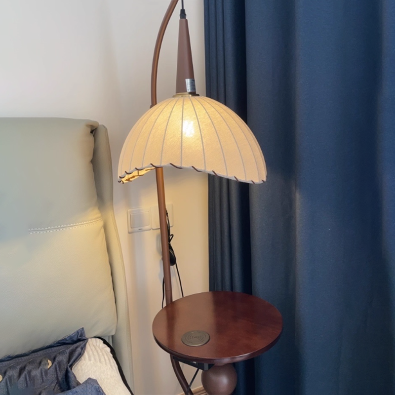 Contemporary Retro Wood Iron Floor Lamp