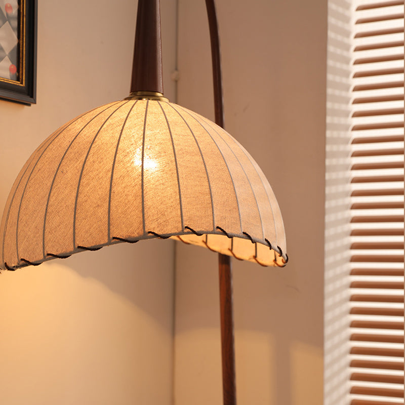 Contemporary Retro Wood Iron Floor Lamp