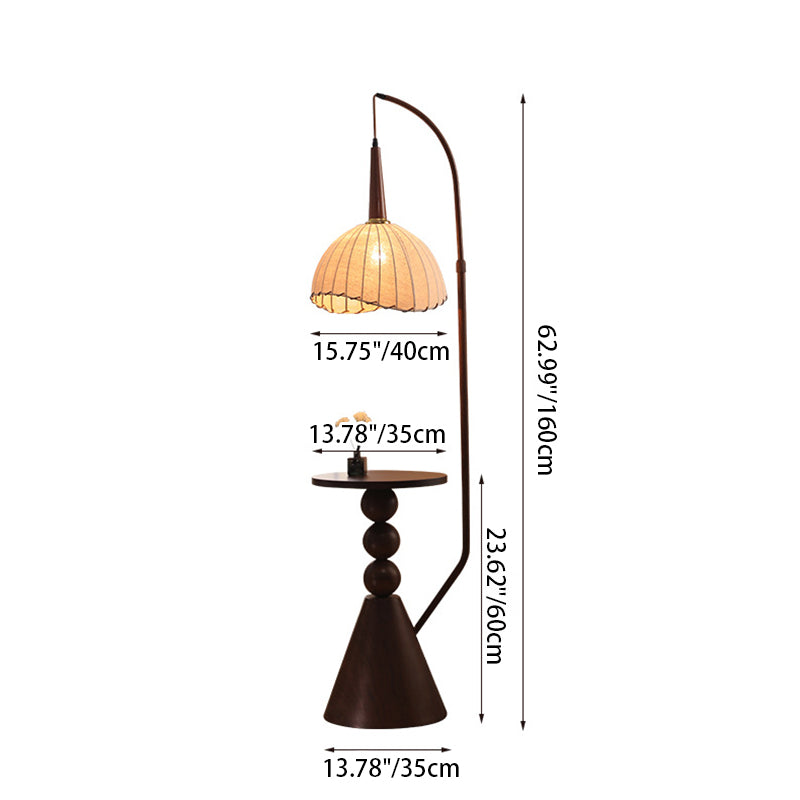 Contemporary Retro Wood Iron Floor Lamp