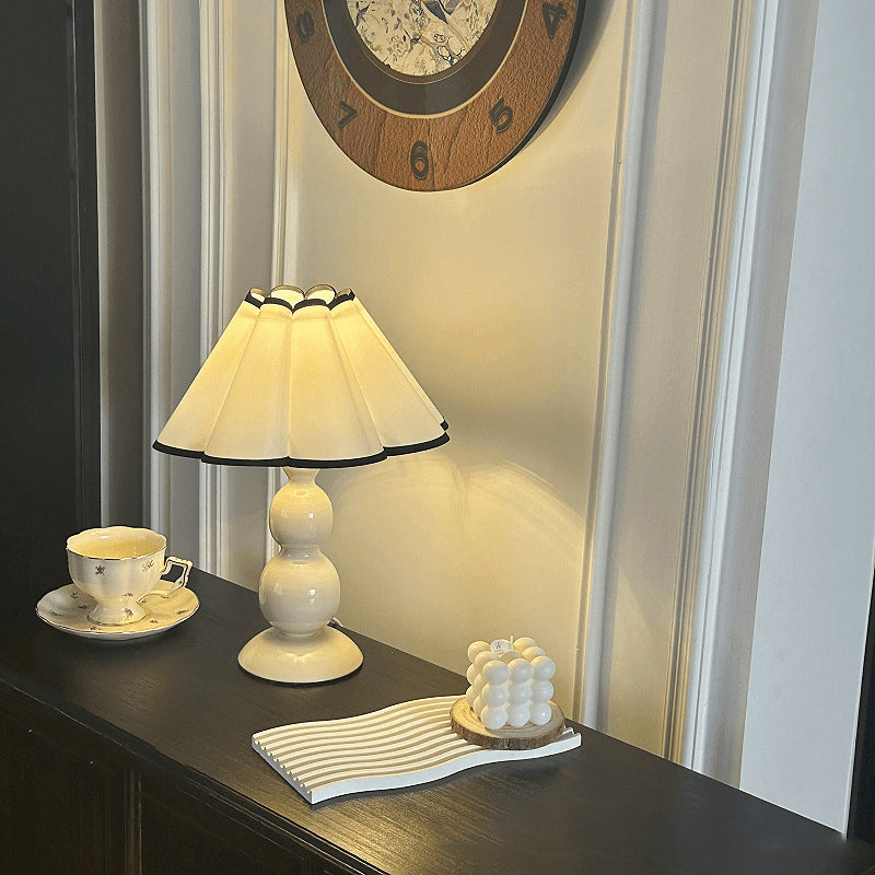 Fabric PVC Iron Conical Table Lamp