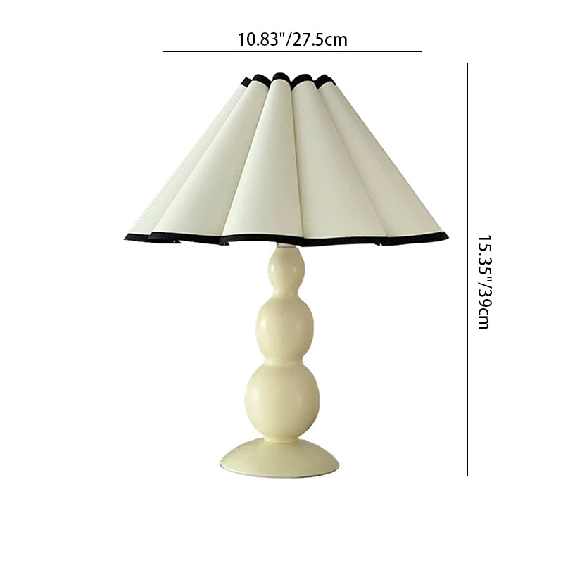 Fabric PVC Iron Conical Table Lamp