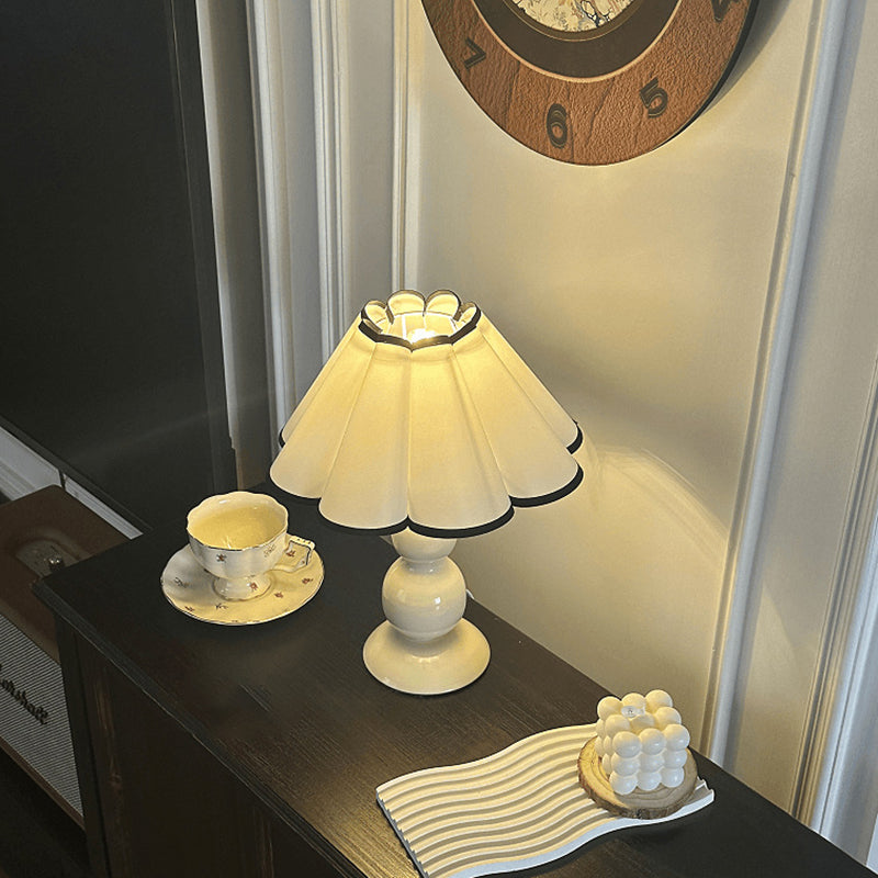 Fabric PVC Iron Conical Table Lamp