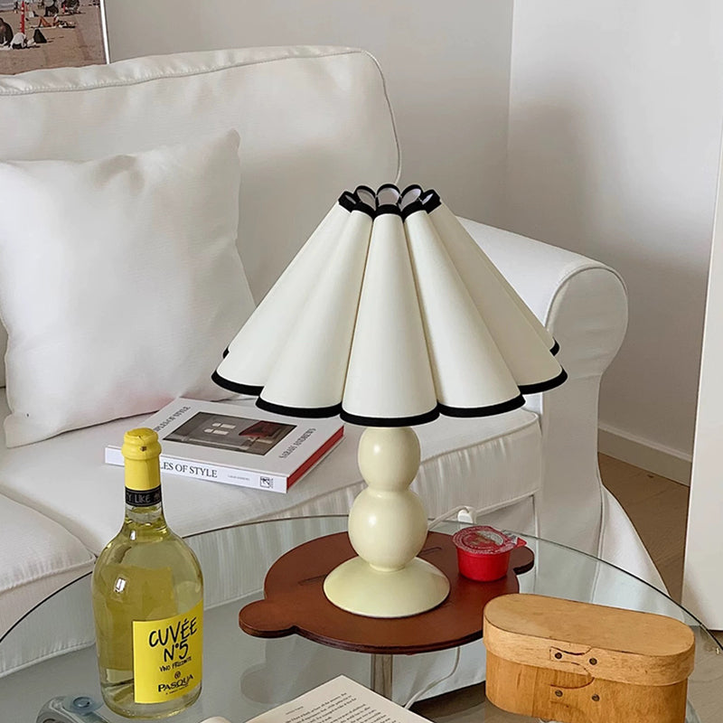Fabric PVC Iron Conical Table Lamp