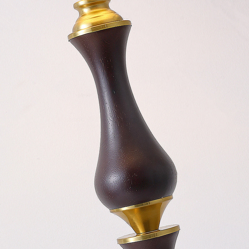 Solid Wood Metal Fabric Table Lamp