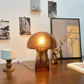 Glass Mushroom Dome Bedside Table Lamp