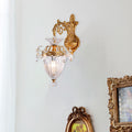 Alloy Brass Glass Crystal Wall Lamp