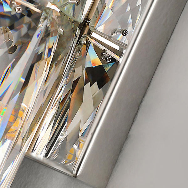 Stainless Steel Crystal Strip 6-Light Wall Lamp